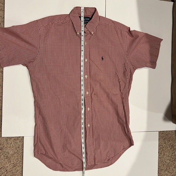 Ralph Lauren Blake Red checkered Short Sleeved Button Down Shirt Small - Picture 5 of 6